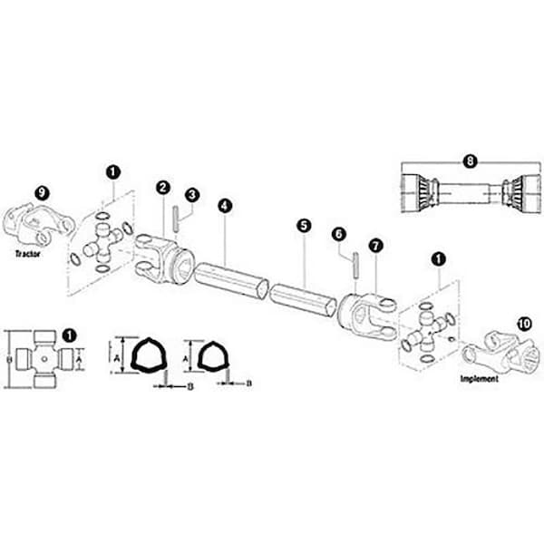 Aftermarket BP125091500 New Disc Mower Inner Tube Fits Ford Fits New Holland 616 61 86547900 - main